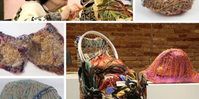 gros plan sur les oeuvres d'art brut de de Judith Scott