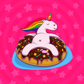 Licorne et donut