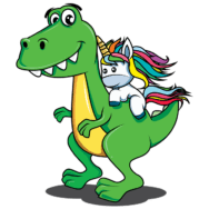 Licorne et dinosaure