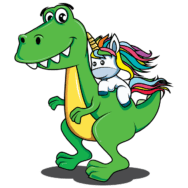 licorne et dinosaure