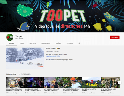 chaine youtube toopet