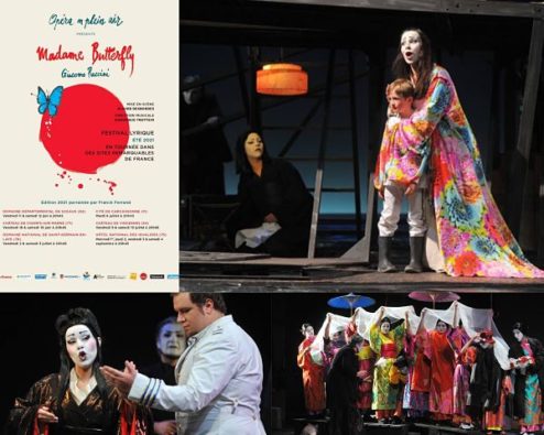 photos du spectacle madame Butterfly dans le cadre du festival opéra en plein air 2021