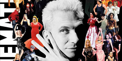 affiche de l'exposition Cinémode de Jean-Paul gaultier à la Cinémathèque