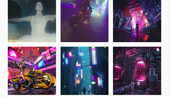 gros plan sur le compte Instagram de la marque cyberpunk Darkplanet.co