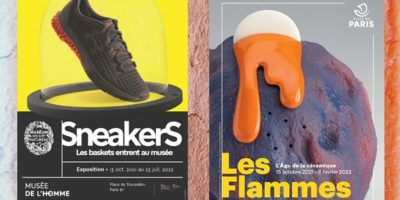 affiches des expositions Sneakers et Les Flammes