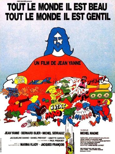affiche du film de Jean Yanne Tout le monde il est beau tout le monde il est gentil