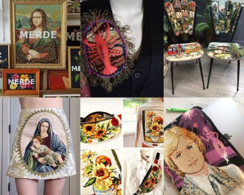 exemples de canevas upcyclé