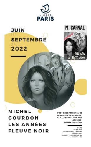 affiche de l'exposition Michel Gourdon, les années Fleuve Noir