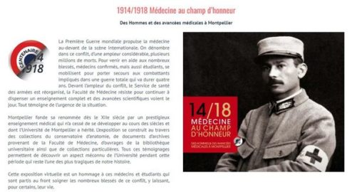 exposition virtuelle médecine pendant la guerre de 14 - 18