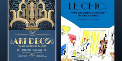 affiches d'expositions dédiées à l'art déco et au chic à la française