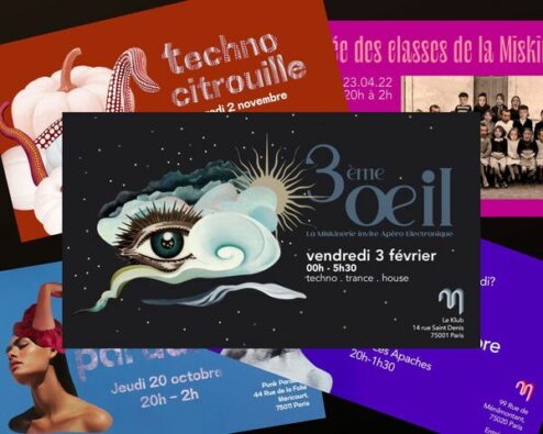 affiches des soirées la Miskinerie