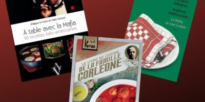 couvertures de livres de cuisine inspirés par la mafia et les films de mafieux