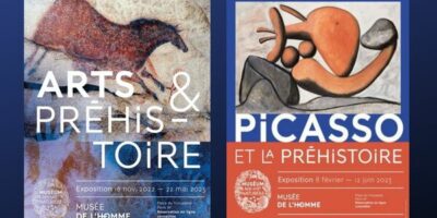 affiches des expositions Arts et préhistoire et picasso et la préhistoire au musée de l'homme