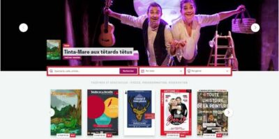 page d'accueil du site des Théâtres et producteurs associés
