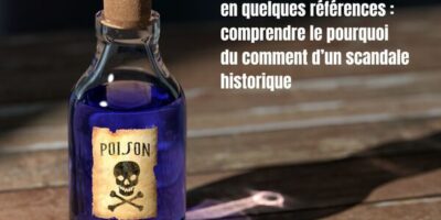une bouteille de poison avec un liquide violet dedans