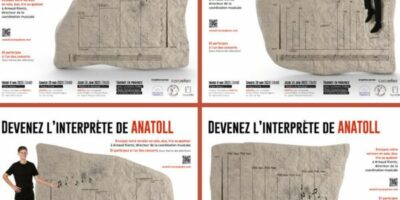 les quatre affiches composant la campagne de communication autour du projet symphonique Anatoll de Marc kowalczyk
