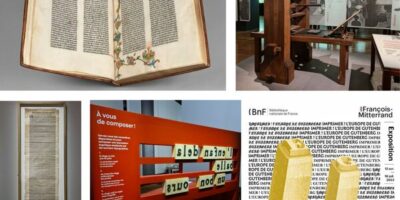 différentes vues de l'exposition "Imprimer ! L'Europe de Gutenberg » à la BNF