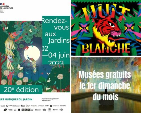 affiches d'événements culturels rendez-vous aux jardins nuit blanche