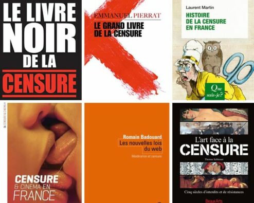 Différentes couvertures de livres consacrés à l'histoire de la censure