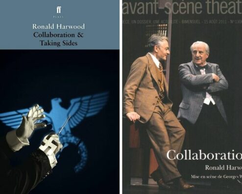 couvertures des versions anglaise et française de la pièce Collaboration de Ronald Harwood