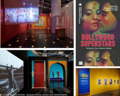 différentes vues de l'exposition Bollywood au musée du quai branly