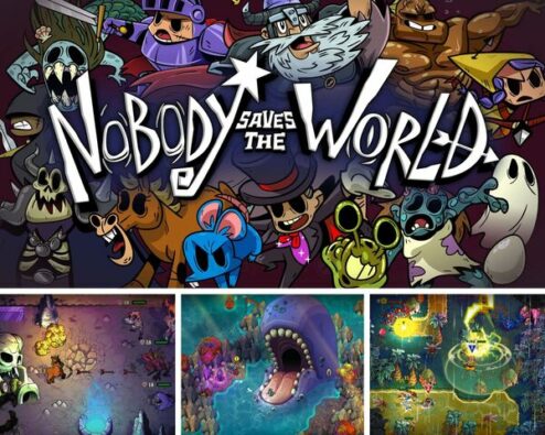 différentes vues du jeu vidéo Nobody saves the world