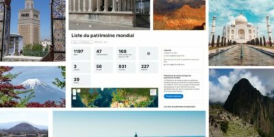 différents sites et monuments inscrits au patrimoine mondial de l'UNESCO