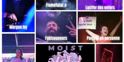portraits des différents artistes participant à la soirée MOIST