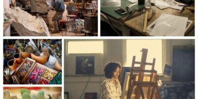 différentes visions d'ateliers d'artistes
