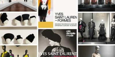 affiches et photographies des expositions Yves saint Laurent transparences et formes