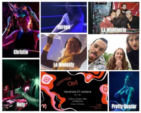 line-up de la soirée mauvais oeil par le collectif la Miskinerie