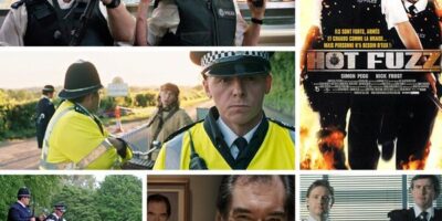 différentes scènes extraites du film Hot Fuzz