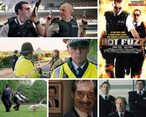 différentes scènes extraites du film Hot Fuzz