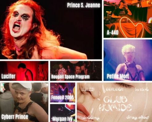 artistes composant le line-up de la soirée Club Humide 2