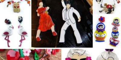 différentes modèles de bijoux en acrylique de la marque italienne Arkyfly