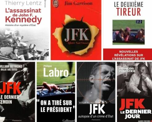 différents livres consacrés à l'assassinat de JFK