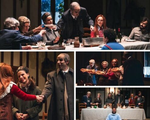 photos extraites du spectacle Le dîner chez les Français de Valéry Giscard d’Estaing