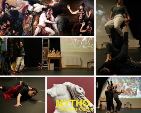 photos des répétitions du spectacle Mytho de Lionel hoche