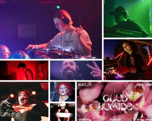 artistes participant au club humide février 2024