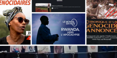 affiches de différents documentaires traitant du génocide au rwanda