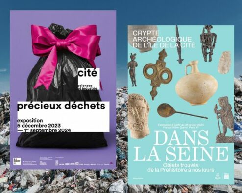 affiches des expositions précieux déchets et dans la seine