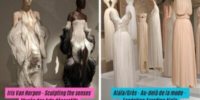visuels des expositions Iris van herpen et Alaia gres
