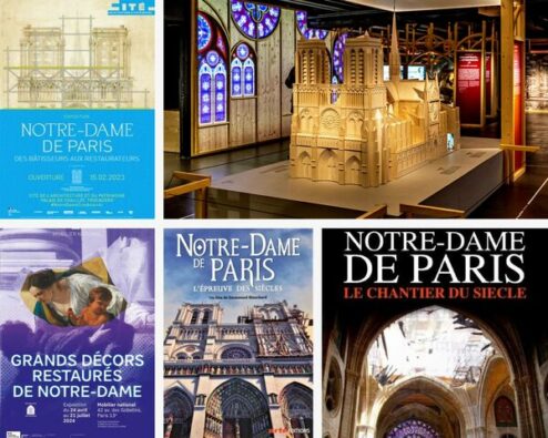 expositions et documentaires consacrés à la reconstruction de notre dame
