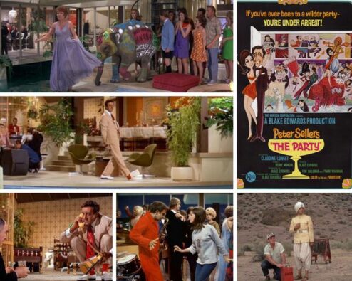 différentes scènes du film The Party de Blake Edwards