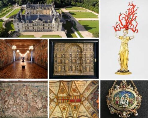 vues du chateau d'écouen et de certaines pièces des collections du musée de la renaissance