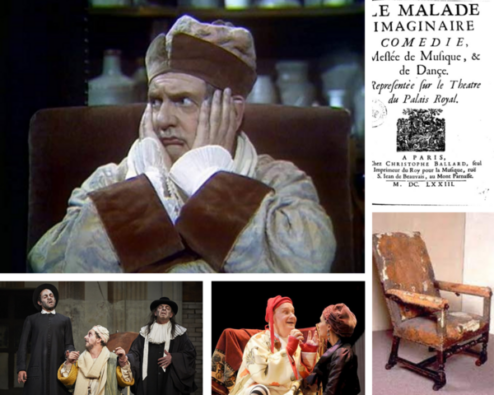 différentes scènes de la pièce le Malade imaginaire de molière