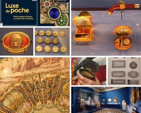 différentes vues de l'exposition Luxe de poche Musée Cognac Jay