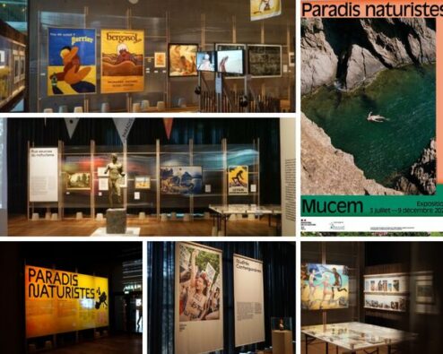 différentes vues de l'exposition paradis naturistes au mucem