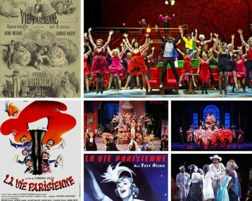 plusieurs mises en scène de l'opérette La vie parisienne d'offenbach