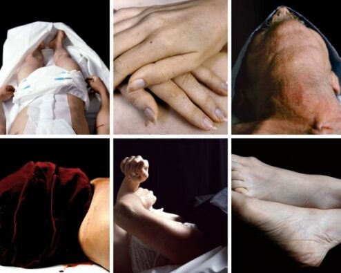 différents portraits extraits de la série The Morgue d'andres serrano